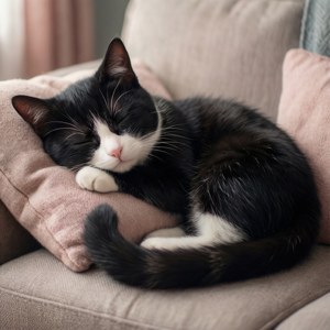 Cat Noir Napping