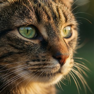 Cat's Green Eyes