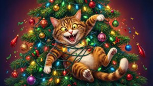 Cat Tangled Tree