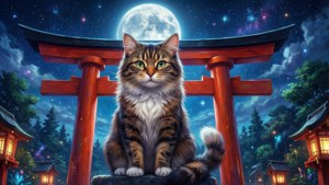 Cat Taro on Torii