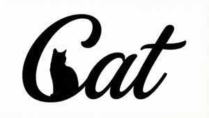Cat Typography Art