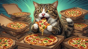 CatDog Pizza Time