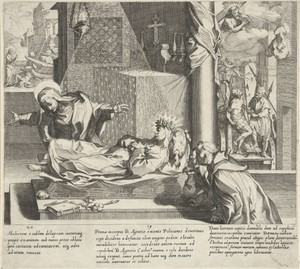 Catharina redt een vrouw / Catharina bij de heilige Agnes / Catharina bidt om vergeving