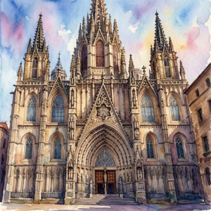 Cathedral in Watercolor