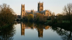 Cathedral Reflection at Sunset