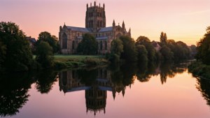 Cathedral Reflection on River