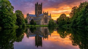 Cathedral Reflection Sunset