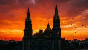Cathedral Sunset Silhouette