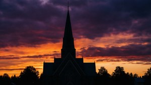Cathedral Sunset Silhouette