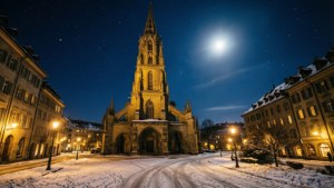 Cathedral Winter Night