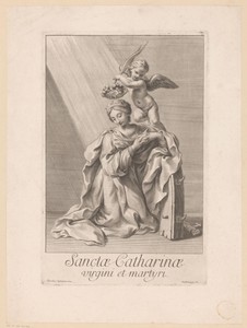 Catherina van Alexandrië gekroond door een engel