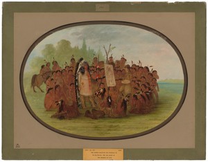 Catlin Painting the Portrait of Mah-to-toh-pa - Mandan