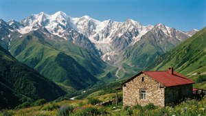 Caucasus Mountain Panorama