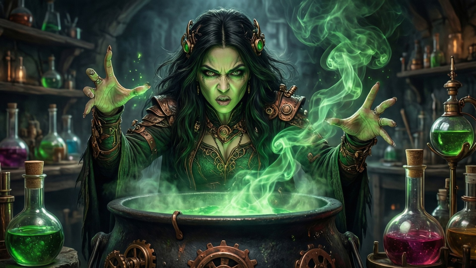 Cauldron Conjuring by Wallpapers.art Studio