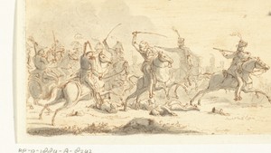 Cavalerie tijdens een veldslag