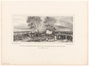 Cavalerietroepen hergroeperen zich in een vallei