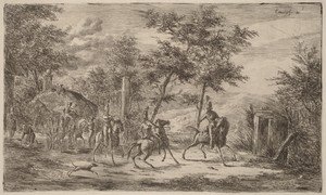 Cavalry and Hay Wagon