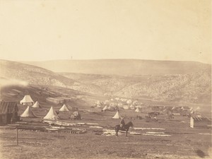 Cavalry Camp, Balaklava, looking towards the Plateau of Sebastopol.