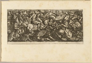 Cavalry Charge with Soldiers and Horses Trampled