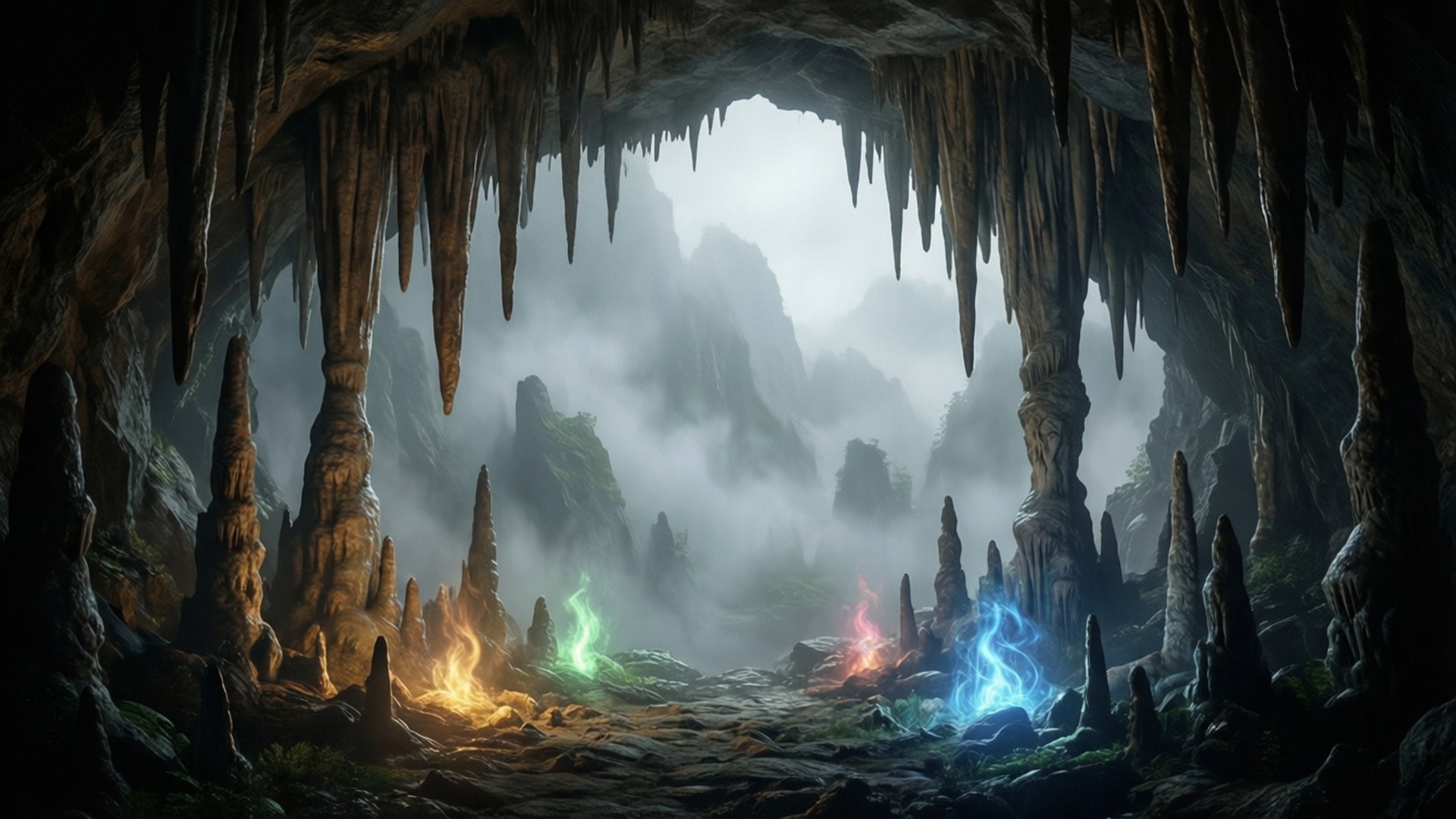 Cave Frame to Elemental Glow by Wallpapers.art Studio