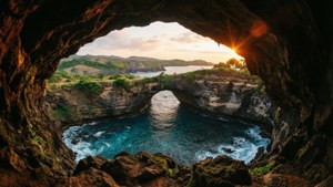 Cave Framed Sunset