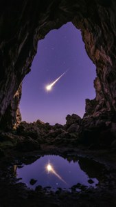 Cave View of Falling Star