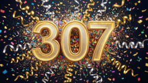 Celebratory 307 Day Confetti