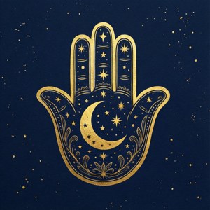 Celestial Hamsa Moon