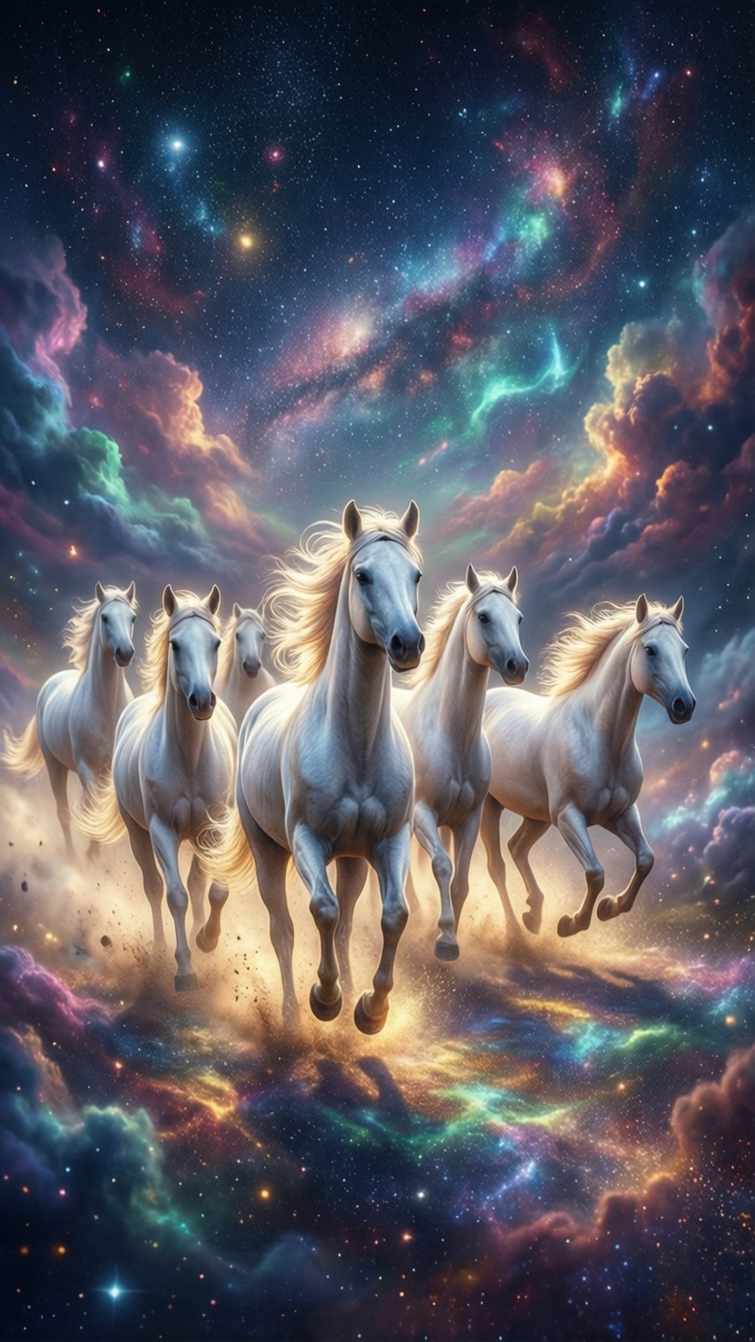 Celestial Horses of the Night by Wallpapers.art Studio