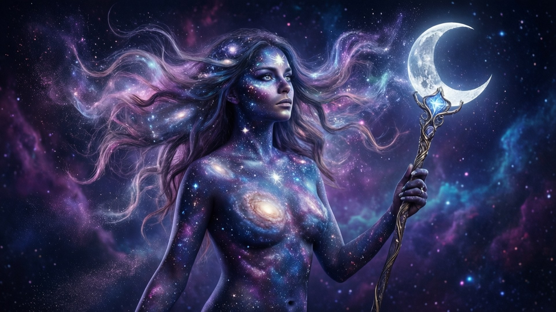 Celestial Mystic Nebula by Wallpapers.art Studio