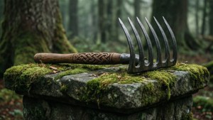 Celtic Pitchfork Forest Altar