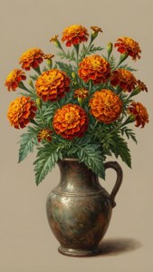 Cempasuchil in Vase