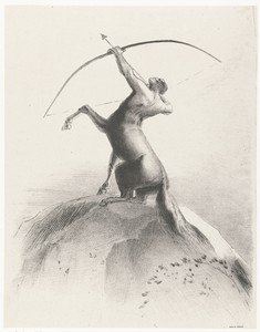 Centaur richt op de hemel