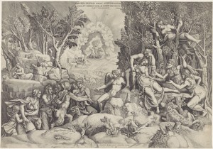 Cephalus en de Bosgoden beweenen de dood van Procris