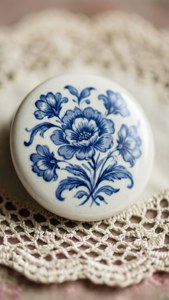 Ceramic Floral Button