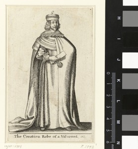 Ceremoniële kledij van een Engelse burggraaf