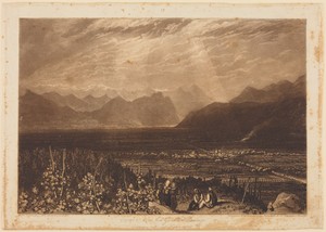 Chain of Alps from Grenoble to Chamberi