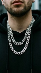 Chain on Hoodie Low Angle