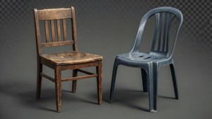 Chair Material Contrast