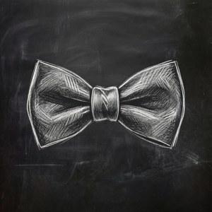 Chalk Bowtie on Blackboard