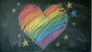Chalk Pride Heart