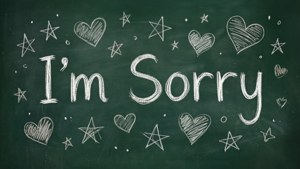 Chalkboard Apology Doodle