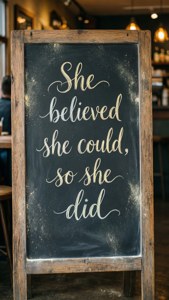 Chalkboard Cafe Quote
