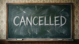 Chalkboard Cancelled