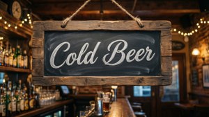 Chalkboard Cold Beer