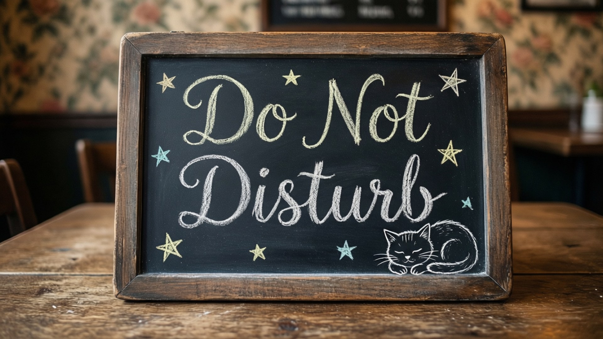 Chalkboard Do Not Disturb by Wallpapers.art Studio