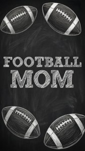Chalkboard Football Mom Typography