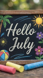 Chalkboard Hello July