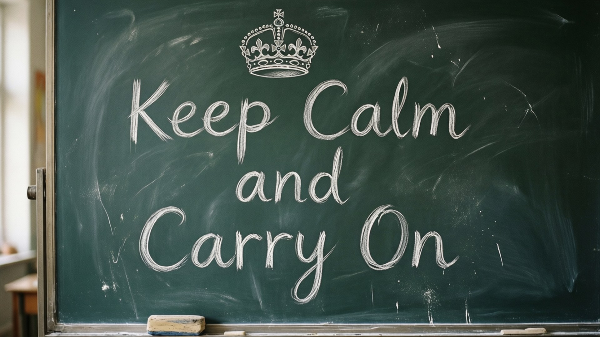 Chalkboard Keep Calm by Wallpapers.art Studio