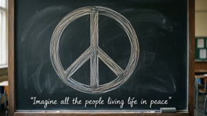 Chalkboard Peace Quote